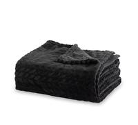 Winthome Coperta Pile Morbida su Entrambi i Lati, Caldo e Leggero, OEKO-TEX | Plaid di Flanella Calda ma non Soffocante, Anti-Pilling, Blanket per Divano e Letto, Tutte le Stagioni (150x200cm, Nero)
