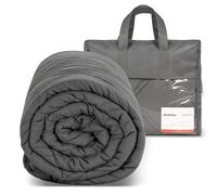 Winthome Coperta ponderata 135 x 200 cm, 6 kg, coperta terapeutica anti-stress, Weighted Blanket per un sonno profondo e un migliore rilassamento per adulti (grigio)