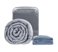 Winthome Coperta Ponderata con Copripiumino 150x205cm 10.4kg, Weighted Blanket Anxiety, Coperta Antistress per Sonno Profondo e Migliore Recupero, Heavy Blanket Accogliente Adulto (Blu)