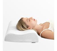 Winthome Cuscino in memory foam, cuscino per sonno profondo, per dolori al collo e alle spalle, cuscino cervicale ergonomico con fodera lavabile (60 x 36 x 9/11 cm)