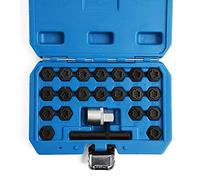 WINTOOLS Compatibile con 22 pezzi antifurto per bulloni di bloccaggio delle ruote, set di rimozione chiavi per BMW