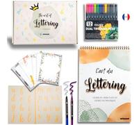 Winund Kit di Lettering per Ragazze e adulto - Include un lettering kit, libri per imparare a disegnare con brush pen e calligrafia creativa, regalo bambina 10 anni (DEUTSCH) (FRANÇOIS)