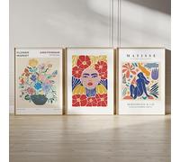 Winund Lamine decorative 50 x 70 cm, senza cornice, set di 3 poster da parete, quadri decorazione camera da letto, quadri decorazione soggiorno moderni, lamine decorative parete (MIX)