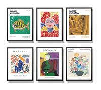 Winund Set di 6 Stampe da Parete 30x40 cm, Senza Cornize, Decorazioni per Camera da Letto, Poster Decorativi, Quadri Moderni, Stampa Foto