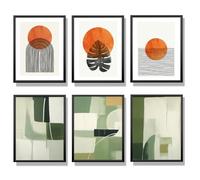 Winund set di 6 stampe da parete moderne 30x40 cm, SENZA CORNIZE, decorazioni muro per camera da letto, poster da parete, stampe quadri, stampa bianco e nero, quadro soggiorno, quadro camera da letto