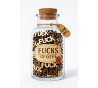 WINUSD 7 once Fucks to Give, Jar of Fucks Gift, Fuck Wooden Letter Piece, Divertente barattolo di giuramento, regalo divertente per uomini e donne, festa della mamma, regalo di compleanno, elefante