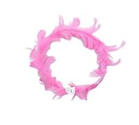 winvin Ghirlanda di piume a LED, fascia luminosa con angelo e aureola, fascia per ragazze e donne, festival, vacanze, matrimoni, feste cosplay, forniture (rosa)