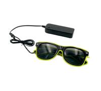 winvin Occhiali da sole luminosi al neon, per rave e rave e feste in discoteca, compleanni, matrimoni, feste, Verde chiaro, Medium