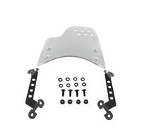 WINVOX Moto Parabrezza per Ducati Scrambler 400 800 2015-2024, Deflettore Antivento Argento/Titanio/Giallo, Plastica, A Incastro, Motocicletta