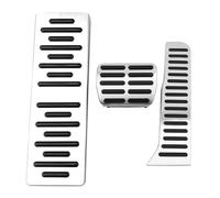 WINVOX Poggiapiedi Auto Copripedali Acciaio Inossidabile per Golf5 per Golf6 per Passat per B6 B7 per Jetta per Tiguan per Beetle LHD Senza Trapano Copripedali