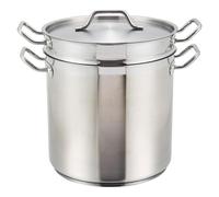 Winware Stainless 8 Quart Doppia caldaia con coperchio