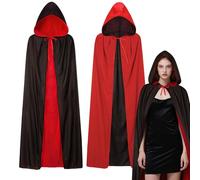 Winwild Cappa da Vampiro Cappa di Halloween Cappai da Vampiro con Cappuccio Cappas Nera Costume da vampiroi per Halloween Cappad vampiros Costume da vampiror Halloweenr Adulti Bambini Ragazze