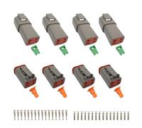 winwill Set di 4 connettori DT a 4 pin, impermeabili, per camion, marine, moto e illuminazione a LED