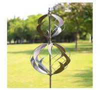 WinWindSpinner, Kinetic - Girandola a vento in metallo, grande, per esterni, giardino, mulini a vento, decorazione per prato e patio (213 cm)
