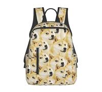 WiNwon Mr Doge Meme Zaino Grande Uomo Borse per la Scuola per le Donne Zaino per Laptop Zaino Da Viaggio Zaino Leggero Bookbag per Studenti, Nero , Taglia unica
