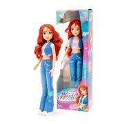 Winx Bloom Iconic Bambola 27 cm Snodata con Top e Jeans a Zampa della Serie TV