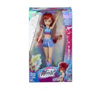 Winx Club - Bloom Fairy Light Up, Bambola 27 cm con Ali Luminose e Look da Fata del Fuoco, Snodata, Giocattolo per Bambina e Bambini dai 4 Anni in su