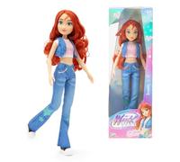 Winx Club - Bloom Iconic, Bambola 27 cm Snodata con Top e Jeans a Zampa della Serie TV, Giocattolo per Bambina e Bambini dai 4 Anni