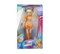 Winx Club - Stella Fairy Light Up, Bambola 27 cm con Ali Luminose e Look da Fata del Sole, Snodata, Giocattolo per Bambina e Bambini dai 4 Anni in su