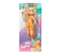 Winx - Stella Fata, Bambola 27 cm con Ali Removibili e Look da Fata del Sole, Snodata, Giocattolo per Bambina e Bambini dai 4 Anni in su