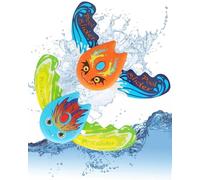 WINXMIN 2 PCS Giocattoli Pesci Piscina,Aliante Subacqueo,Giocattolo Pesci Acqua Bambini,Giocattolo Pesce Immersione,Giocattolo Pesce Senza Batterie,giochi piscina, Demone del Fuoco e Dio dell'Acqua
