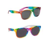 WINXMIN 2 pezzi occhiali da sole arcobaleno,occhiali da sole bambino, accessorio per uomo e donna, occhiali da festa accessori per costume hippie, occhiali da sole bambina