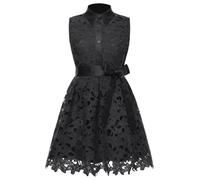 winying Bambina Abito La Invitata al Matrimonio Vestito Concorsi Bellezza Nero 7-8 Anni