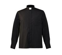 winying Camicia da uomo a sacerdote a maniche lunghe, con colletto alto, con tab collar colletto, top halloween, maniche lunghe, L