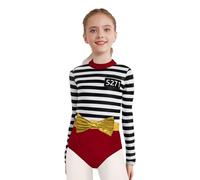 winying Ragazza prigioniero tuta carcere detenuto costume lunga detenuto monopezzo tuta carnevale travestimento bordeaux 110-116
