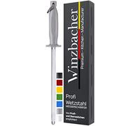 Winzbacher [39 cm), affilacoltelli professionale, in acciaio speciale temprato, affilacoltelli, impugnatura ergonomica Soft Touch con protezione per le dita