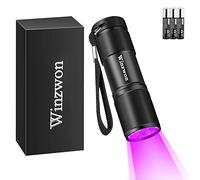 Winzwon ALLESM Torcia UV a raggi ultravioletti, per urina di animali domestici e rilevatore di macchie, 3 batterie AAA incluse