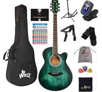 WINZZ AF-H00LC Chitarra acustica Spalla mancante verde foresta accessori vari