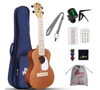 Winzz Ukulele da concerto per bambini, per principianti e adulti, 58 cm, colore marrone