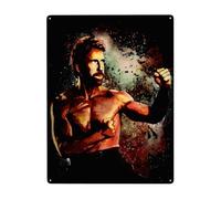 WIOPMKSL Chuck Actor Norris Targa in metallo stampata artistica da parete poster personalizzato decorazione per casa bar bar regalo 30,5 x 40,6 cm