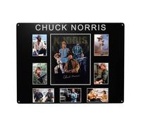 WIOPMKSL Chuck Actor Norris Targa in metallo stampata artistica da parete poster personalizzato decorazione per casa bar bar regalo 30,5 x 40,6 cm