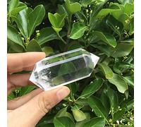WIOSEN 1PC Natural Clear Quartz Double PointClear Quartz Double Termination PointPietre