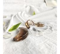 WIOSEN Esemplare guarito intagliato a mano cristalli di quarzo fumé naturale lune di quarzo chiaro a mezzaluna come regalo (Color : Smoky Quartz, Size : Approx 30-40mm)