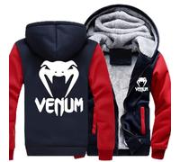 WIOSEN Felpe con cappuccio da uomo Ven-um Stampe Giacche in pile morbido Felpa calda e spessa Felpa antivento Zipper Jumper Manica lunga Capispalla Outdoor Workout Pullover,A-Aldult M