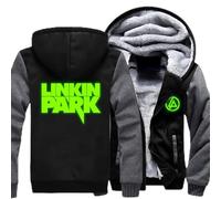 WIOSEN Mens Casual Felpe con cappuccio Linkin Park Print Fleece Zip Giacche Top Inverno caldo spessa hooed pullover Felpe Cappotti per uomo Youth Cardigan Felpa con cappuccio,C-Aldult L