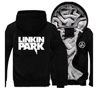 WIOSEN Mens Casual Felpe con cappuccio Linkin Park Print Fleece Zip Giacche Top Inverno caldo spessa hooed pullover Felpe Cappotti per uomo Youth Cardigan Felpa con cappuccio,F-Aldult XL