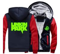WIOSEN Mens Casual Felpe con cappuccio Linkin Park Print Fleece Zip Giacche Top Inverno caldo spessa hooed pullover Felpe Cappotti per uomo Youth Cardigan Felpa con cappuccio,A-Aldult XL