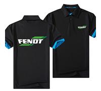 WIOSEN Polo manica corta uomo per FENDT Magliette da tennis traspiranti T-shirt estive maschili bottone frontale casual comode magliette sportive sportive mezze maniche,Black-Adult L