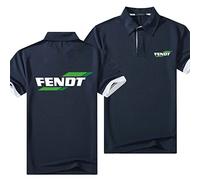 WIOSEN Polo manica corta uomo per FENDT Magliette da tennis traspiranti T-shirt estive maschili bottone frontale casual comode magliette sportive sportive mezze maniche,Blue-Adult S