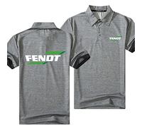 WIOSEN Polo manica corta uomo per FENDT Magliette da tennis traspiranti T-shirt estive maschili bottone frontale casual comode magliette sportive sportive mezze maniche,Grey-Adult M