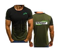 WIOSEN T-shirt da uomo Top ad asciugatura rapida per la stampa FENDT Manica corta Estate Comodo T-shirt da corsa da passeggio Gradient Loose Top Unisex Milk Silk Abbigliamento da lavoro, Green-L