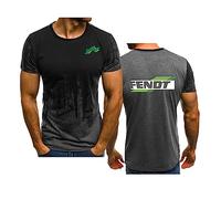 WIOSEN T-shirt da uomo Top ad asciugatura rapida per la stampa FENDT Manica corta Estate Comodo T-shirt da corsa da passeggio Gradient Loose Top Unisex Milk Silk Abbigliamento da lavoro, Grey-L
