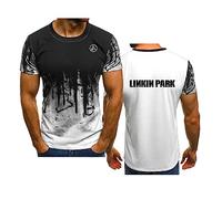 WIOSEN T-shirt sportiva per adulti per Linkin Park T-shirt casual comoda manica corta estate corsa morbida morbida top t-shirt abbigliamento intimo,White-XL