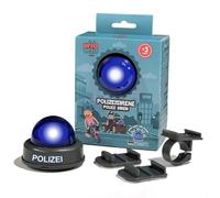 wiowio Sirena della polizia per bambini, luce blu con supporto per casco, auto antiscivolo, manubrio, bicicletta, scooter, giocattolo regalo dai 3 anni in su