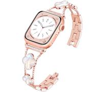 wipalor Clover Cinturino per Apple Watch da 42 mm, 41 mm, 40 mm, 38 mm, da donna, cinturino elegante in metallo per iWatch da 40 mm, cinturino da polso carino da donna per Apple Watch serie 10, 9, SE