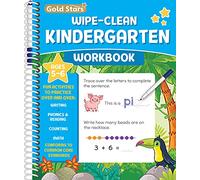 Wipe Clean Kindergarten Workbook for Kids Ages 5-6: All Subjects Including Writing, Math, Sight Words, Phonics, Reading, Addition and Subtraction, and More! Includes Dry Erase Marker